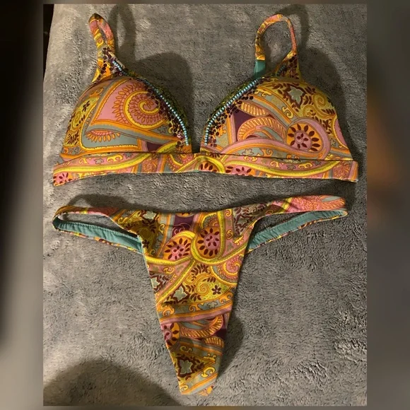 Vintage Body IPEX by Victoria’s Secret Bra Panties Set Beaded Sequins - Picture 4 of 10